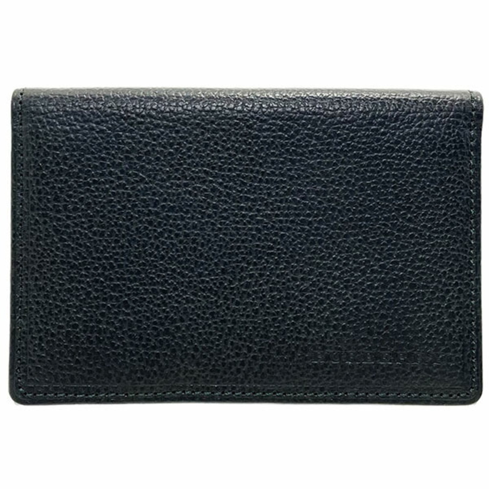 Burberry Card Case, Business Holder, Leather, Dark Green, BURBERRY Bi-fold IC...